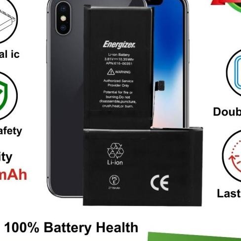 Energizer - Batre Baterai Battery iPhone X / XR / XS / XS Max Original Terlaris