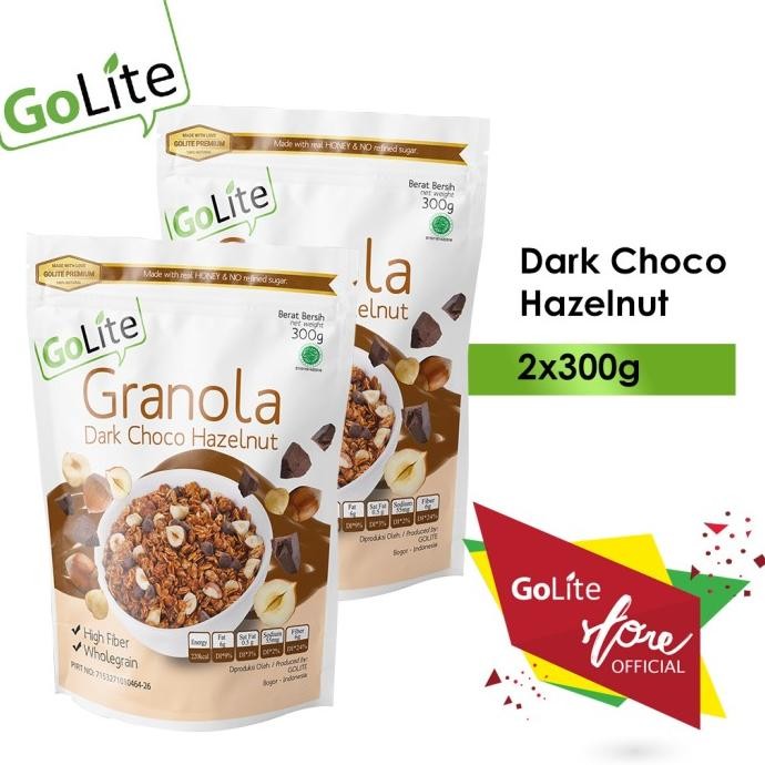 

Golite Granola Dark Chocolate Hazelnut 300G (Double Pack)
