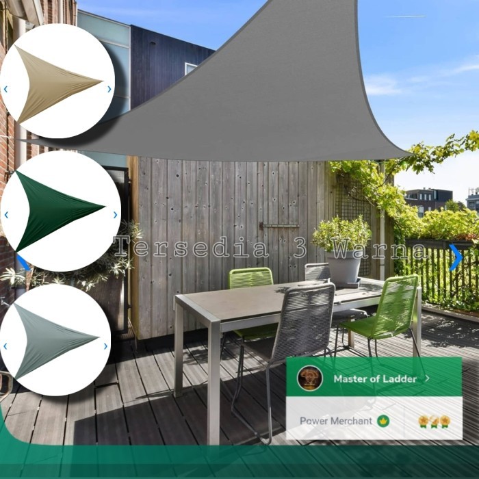 HARGA DISC - Soleil Kanopi Kain Membran Taman Outdoor Canopy Membran Segitiga