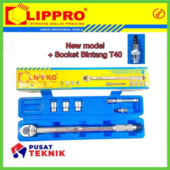 KUNCI TORSI TORQUE LIPPRO 1/2 INCHI 28 - 210 NM KUNCI RACHET TORSI KUNCI MOMENT KUNCI TORSI LIPPRO