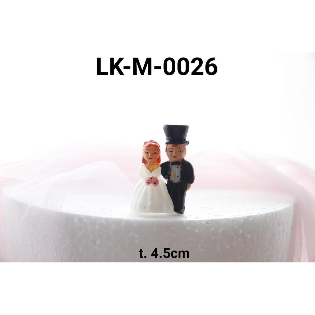 LK-M-0026 Topper cake hiasan kue tart lokal pengantin wedding (MAINAN LOKAL)