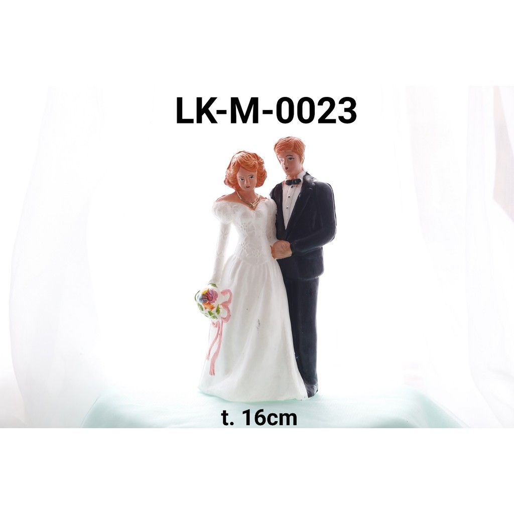 LK-M-0023 Topper cake hiasan kue tart lokal pengantin wedding (MAINAN LOKAL)