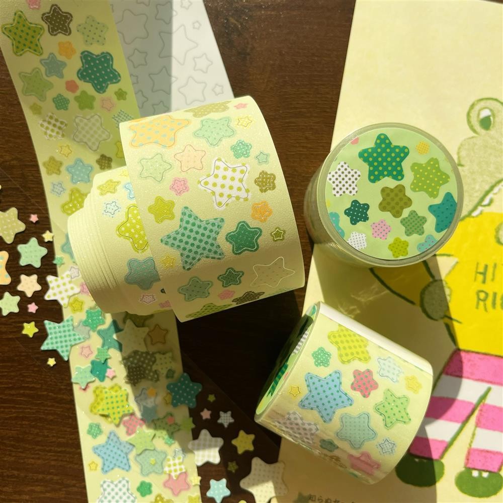 

Cat Brand Soda Water Green Polka Dot XINGX Journal Tape