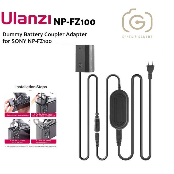 Ulanzi Np-Fz100 Dummy Battery Coupler Adapter For Sony Np-Fz100 New Stok
