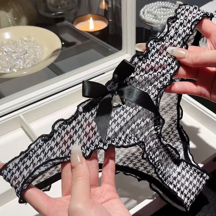 Celana Dalam Thong Wanita Bernapas Katun Pinggang Rendah