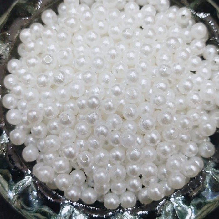 

Parel 5Mm White/Mutiara 5Mm Putih/Mutiara Bridal Ringan/Manik Manik Ne