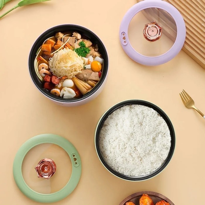 Fleco Rice Cooker Mini Electrik Multifungsi 1,8L/Rice Cooker Mini/Pena