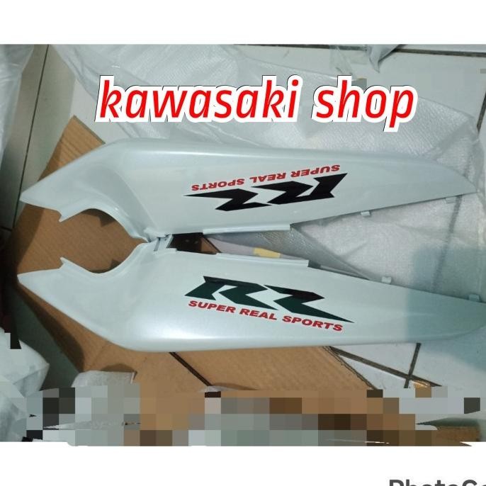 cover body belakang ninja rr new putih stiker Terlaris