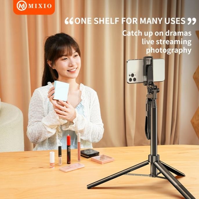 Mixio A61L 170Cm Tongsis Bluetooth Remote Selfie Stick Tripod