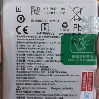 Baterai Battery Batre Oneplus 6T / 7 BLP685 Original 100% Terlaris
