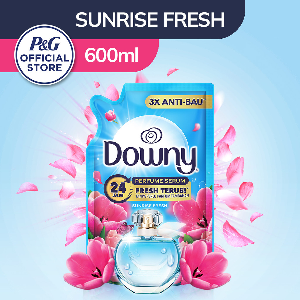 Downy Pelembut dan Pewangi Pakaian Konsentrat Sunrise Fresh 600ml