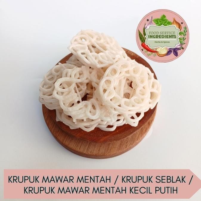 

$$$$] Krupuk mawar mentah 100gr / krupuk seblak / krupuk mawar mentah kecil putih