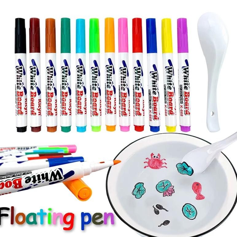 

Magical Water Painting Pen Colorful Mark Pen Markers Floating Ink Pen Doodle Water Pens Children Montessori Early Education Toys