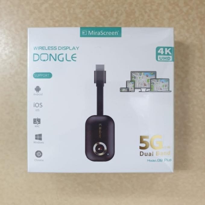 Mirascreen G9 Plus 5G+2.4G Wireless Display Dongle HDMI Mirroring Cast