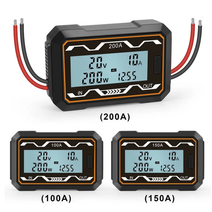 Watt Meter Dc Max 60V 100A 150A 200A Wattmeter Digital