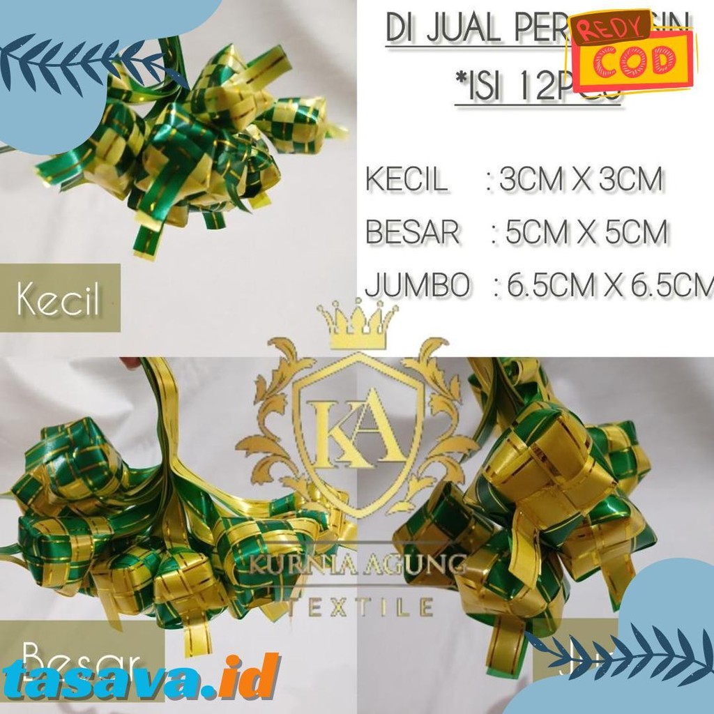 

Ketupat Hiasan Parcel Lebaran Ramadhan Idul Fitri Hampers Dijual Per Lusin (12 Buah) Flash Sale! Diskon Hingga 70%