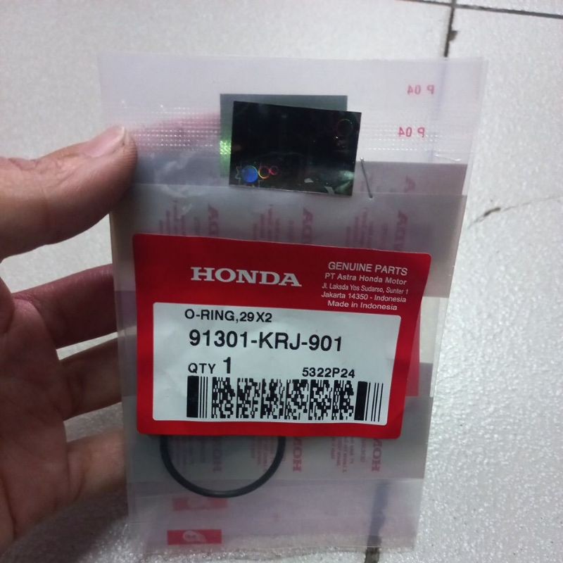91301KRJ901 – ORING 29X2, ORING BONIT INTAKE ADV, BEAT DELUXE, PCX 160, SCOOPY ESP, VARIO 125 FI, VA