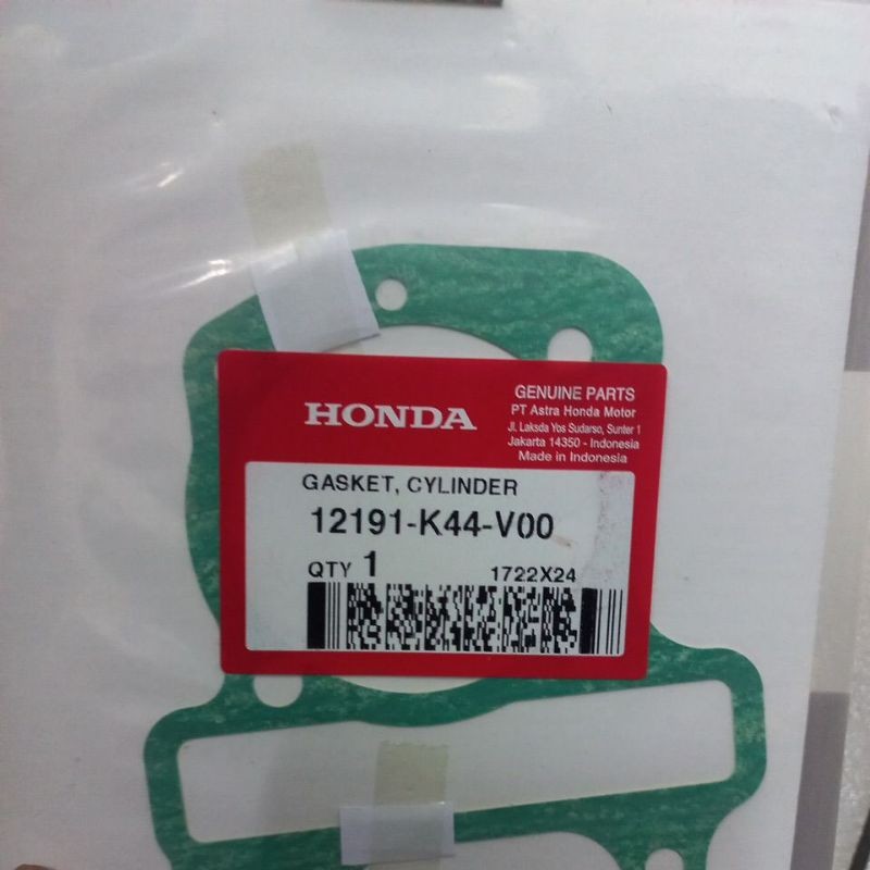 12191K44V00 – GASKET CYLINDER, PAKING BAWAH, PAKING BORING BEAT ESP, SCOOPY, ESP, VARIO 110 ESP ORI 