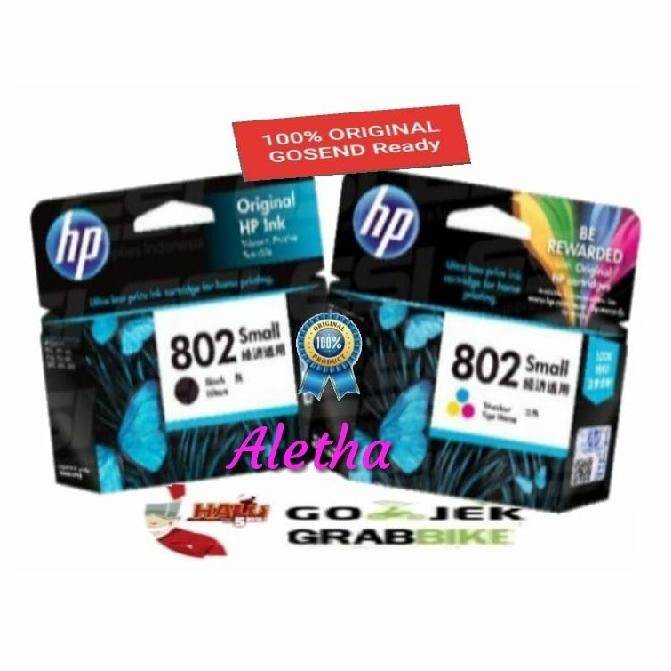 Tinta Printer HP 802 small.Black.Color.CartridgeDeskjet 1000,1010,1011