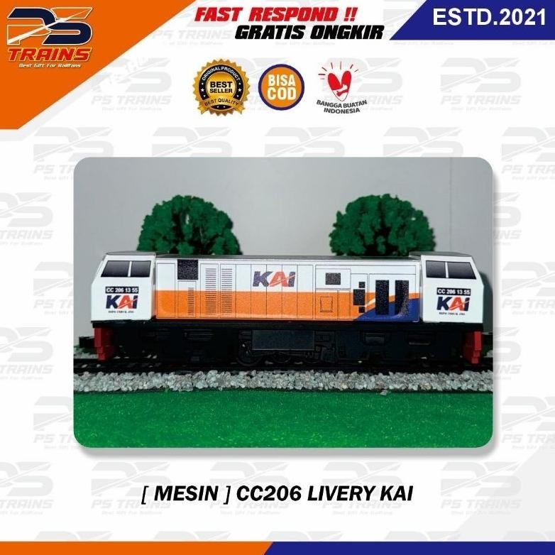 df-8 [MESIN] MAINAN KERETA API INDONESIA CC206 EKSEKUTIF MILD STEEL 2 HANDMADE by PSTRAINS Viral