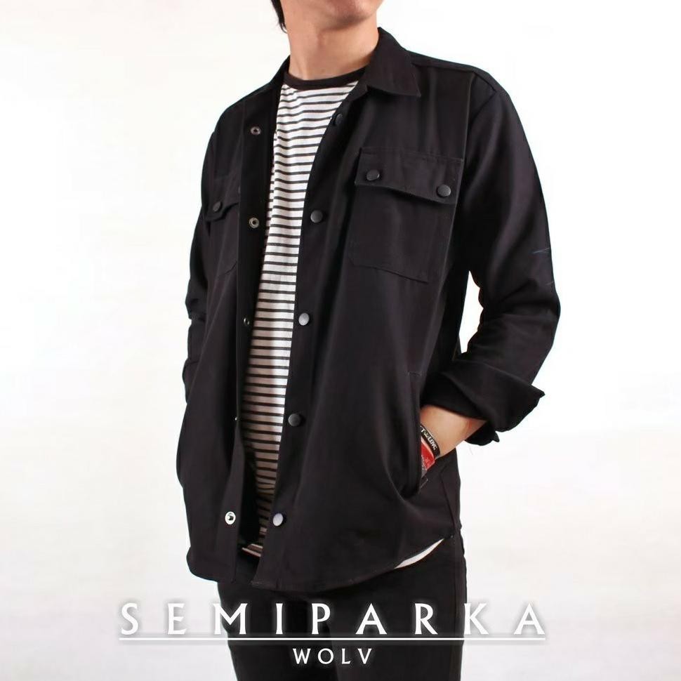 gf-5 Kemeja Pria Semi Parka Casual Terlaris Lengan Panjang Size S M L XL XXL | Baju Kemeja Cowok Ter