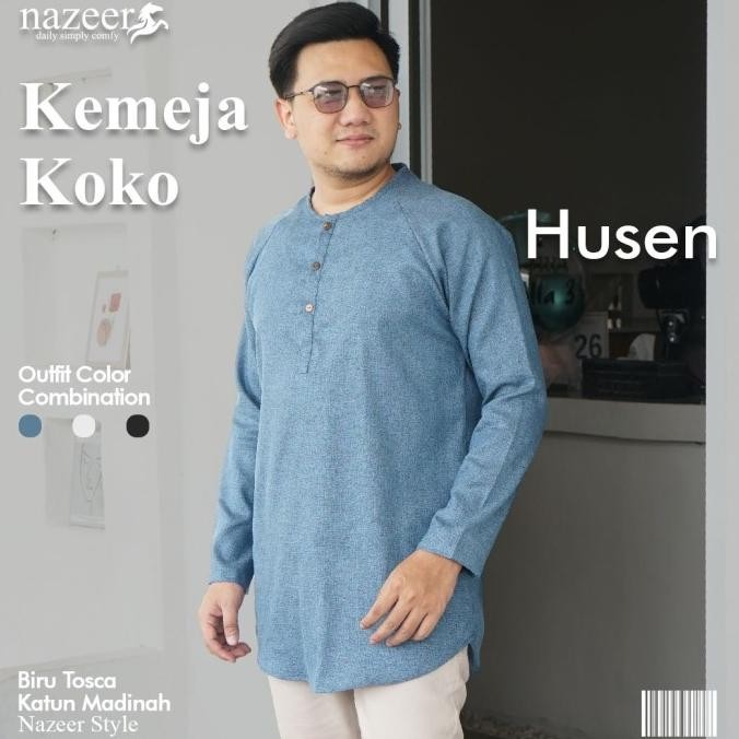 Best Sales Baju Koko Warna Biru Tosca Wardah Katun Madina Muslim Pria Terbaik