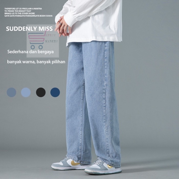 Celana Panjang Pria Baggy Pants Pria Loose Jeans Pria Celana Oversize