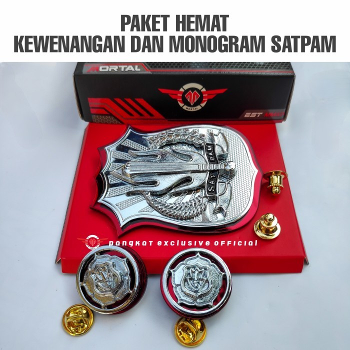 Town Kewenangan Satpam Dan Monogram Satpam Satu Set Paket Hemat