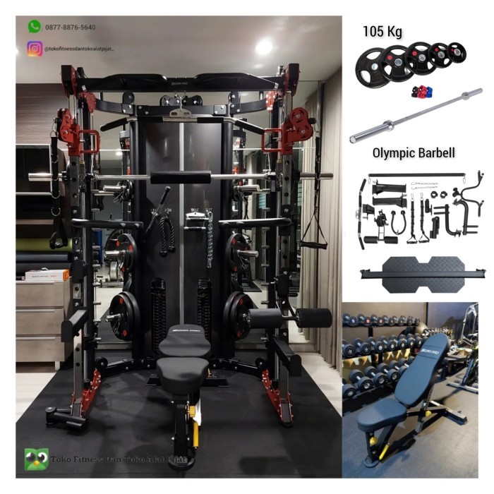 Ylia Paket Basic Multifuctional Trainer Bk-3058 Black & Red Colour