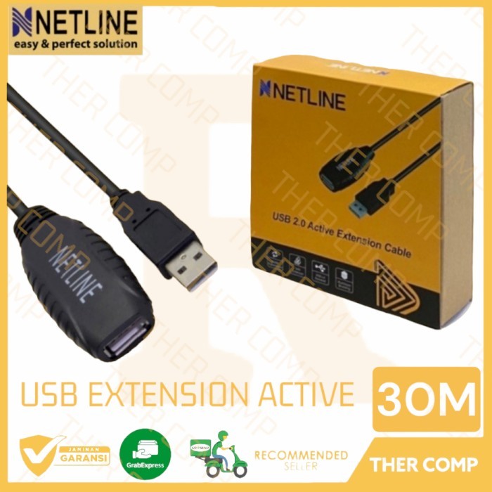 Cable Usb Extension Active 30 Meter Usb 2.0 Extender Aktif Netline