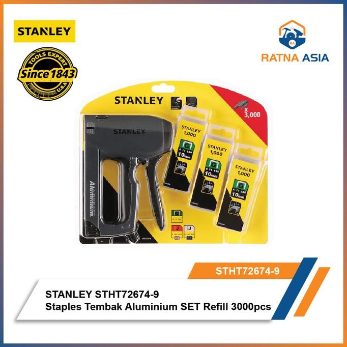 

Terlaris Staples Stanley Stht72674 Besar Aluminium Tr250 + 3000 Staples Pack Ready Stok