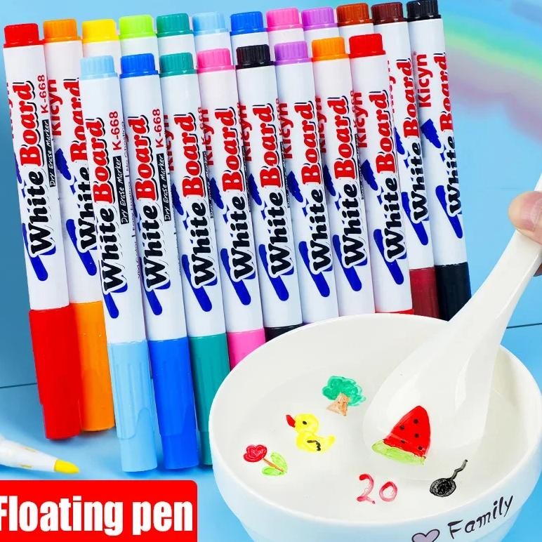 

Montessori Magical Water Floating Student Painting Brush Whiteboard Markers Pen Suspension Kids Educational Painting Pen Toys