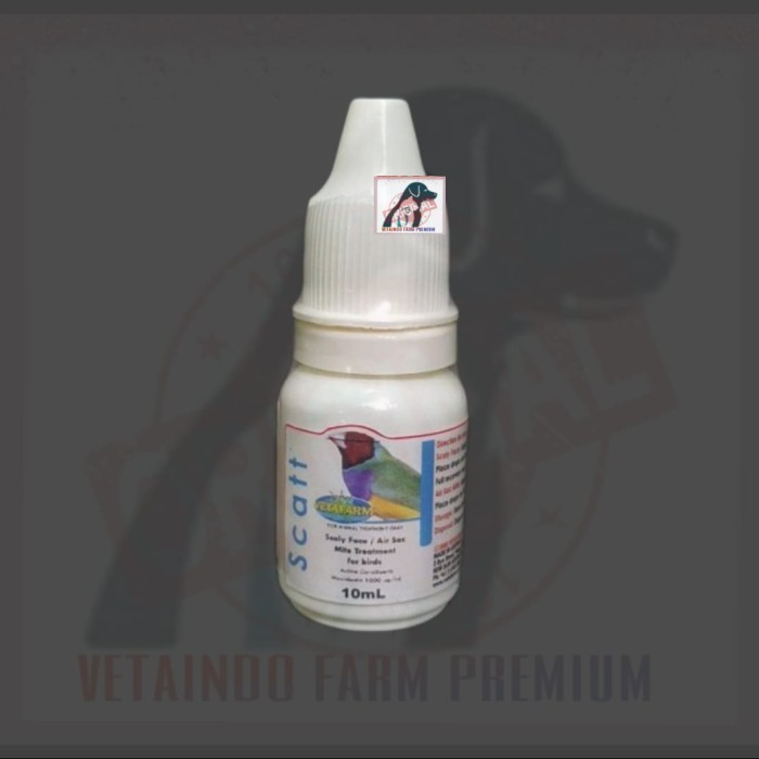 SCATT VETAFARM10ML OBAT KUTU IMPORT TETES UNTUK MERPATI PARROT FINCH KODE 1293