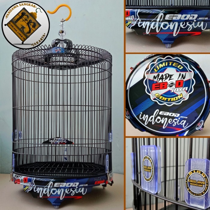 SANGKAR/KANDANG MURAI EBOD JAYA PVC DECAL EBOD INDONESIA BIRU KODE 116