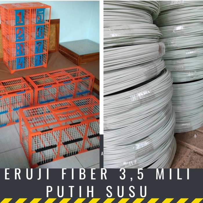 JERUJI FIBER 3,5 MILI PUTIH SUSU UNTUK KANDANG BURUNG MERPATI DLL. KODE 72