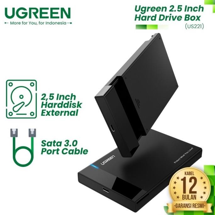 CO UGREEN Enclosure 2.5 Inch Hard drive Box 30848 Blcak