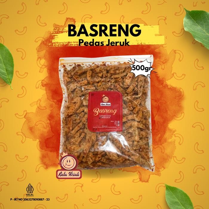 

NEW 500gr Basreng/Baso Goreng Ratu Kriuk Pedas Snacks Food