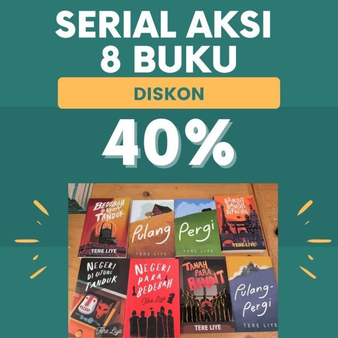 Sale Tere Liye - Paket Serial Aksi 8 Buku