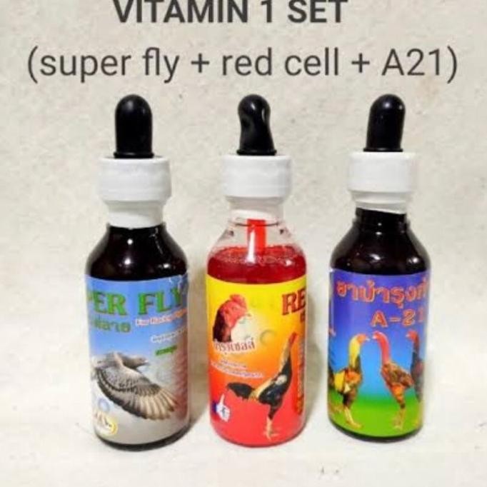 

READY VITAMIN MULTIVITAMIN 1 SET CP DOPING AYAM TARUNG SUPER FLY+REDCELL+A21