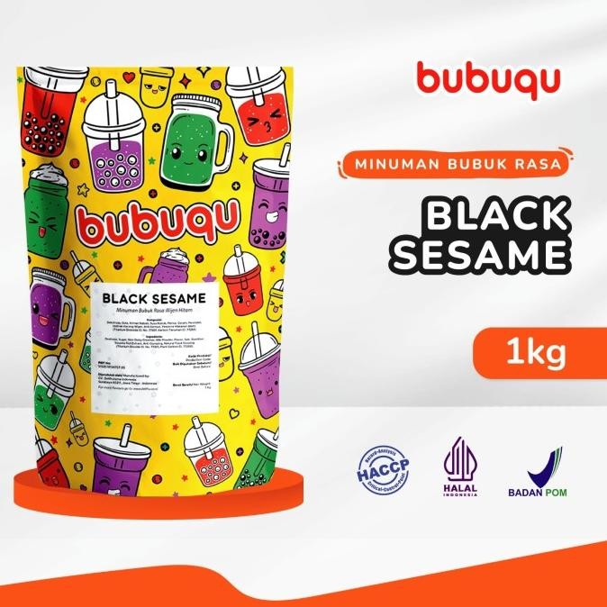 Baru Bubuqu Powder Drink Black Sesame - Bubuk Minuman Wijen Hitam 1 Kg