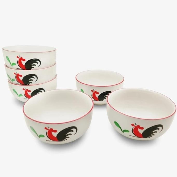 

READY MANGKOK AYAM JAGO XL 6 INCI/MANGKOK KUKURUYUK/ISI 1 SET 6 PCS/MANGKOK
