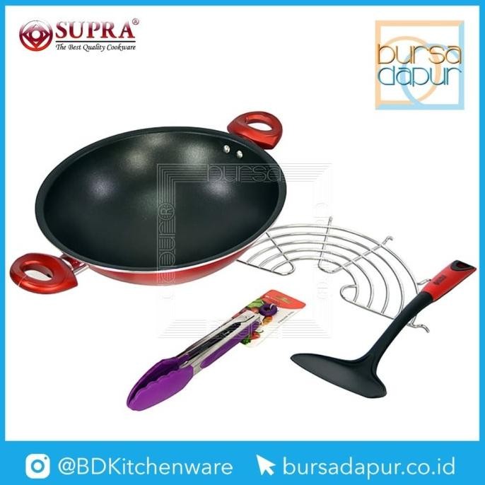 

READY SUPRA ROSEMARY NON STICK WOK SET 30 CM - WAJAN PENGGORENGAN AYAM