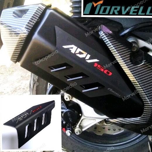 Ori - cover knalpot Honda adv 150 - muffler cover - MORVELL - garnis knalpot