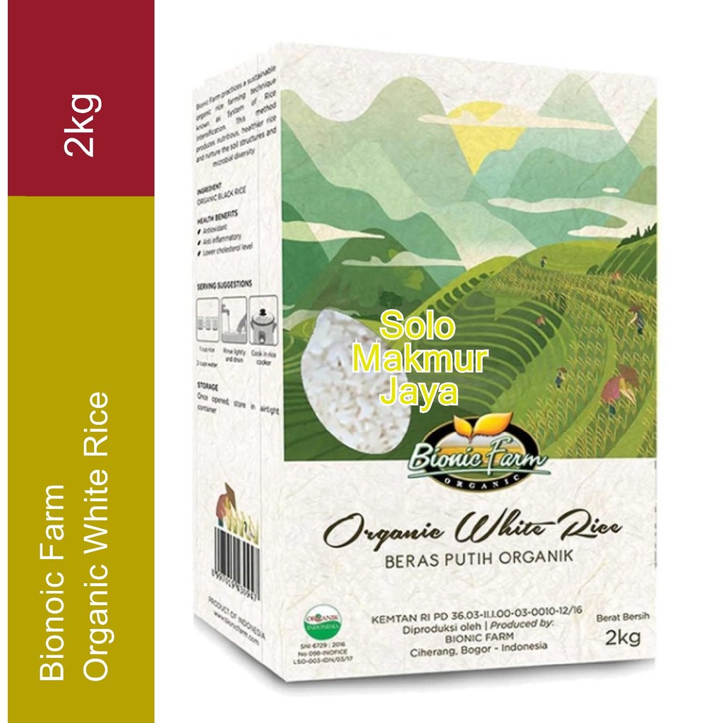 

Bionic Farm Organic Fragrant White Rice 2kg Beras Putih Pandan Wangi Organik Beras Organik 2 kg Beras 2000g Beras Fragran Promo