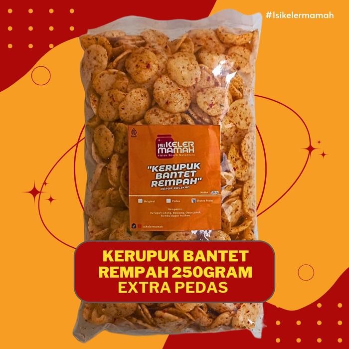 

FREE ONGKIR Kerupuk Bantet Bumbu Rempah Pedas Gurih Daun Jeruk 250gram Cemilan Food Snacks