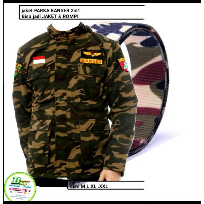 Jaket Parka Banser|Jaket Kekinian Banser | Jaket Kanvas Banser| Jaket Banser Murah| Jt Promo Banser