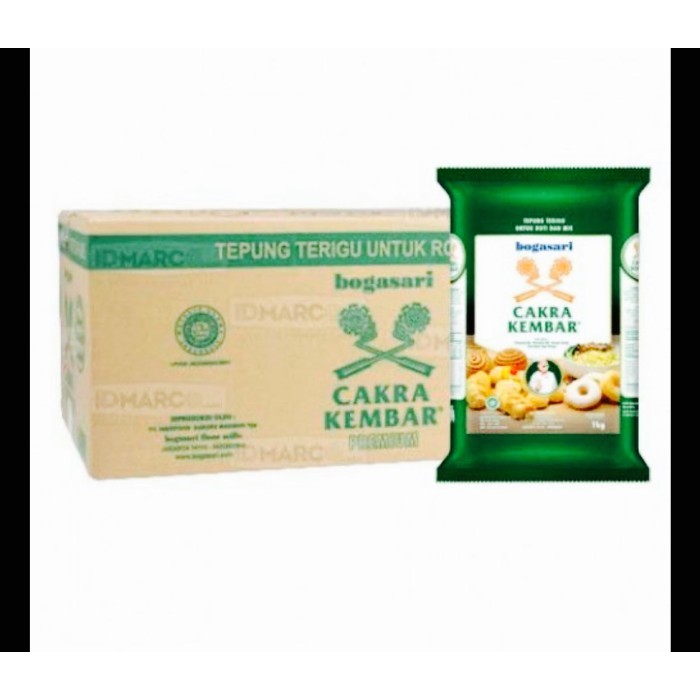 

Tepung terigu cakra kembar premium 1 dus / 1dus isi 12pcs Grab gojek