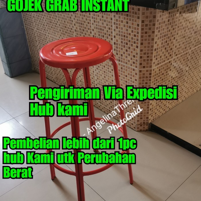 Kursi Besi Tinggi 75CM - Kursi Meja BAR 75cm - Kursi Etalase Tinggi