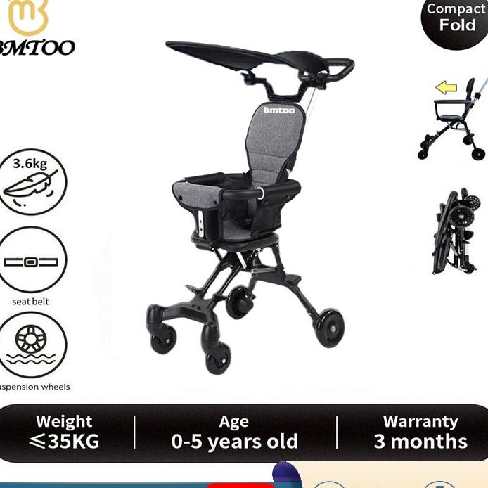 Bmtoo Troller Baby Ereta Dorong Bayi 2 Arah Traveling Lipat Troller Cabin Ize