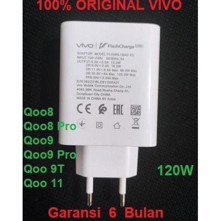 terbaru vivo charger 120w iqoo5 pro 5g iqoo8 pro iqoo9 pro iqoo 9t 11 original